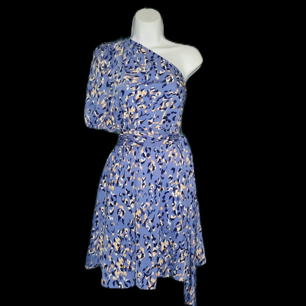 Nine West Blue One Shoulder Dress - Picture 3 of 6